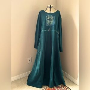 Blue Fish Tree of Life cotton gown